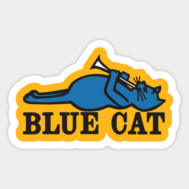 Blue Cat Records Sticker by MindsparkCreative